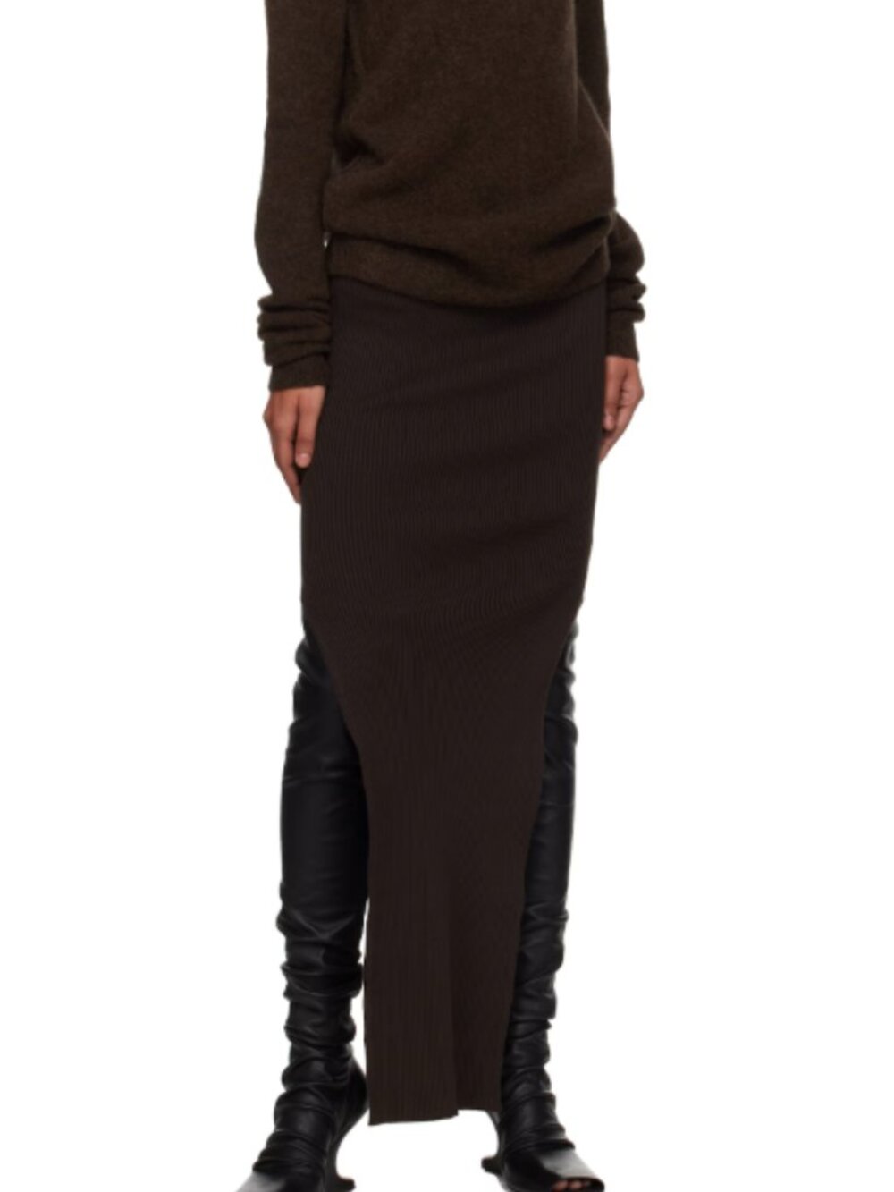 BNWT AW25 RICK OWENS "CONCORDIANS" RIB SACRISKIRT SKIRT XS